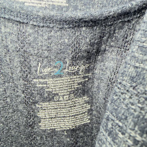 Live 2 Lounge Large Navy Coastal Lounge Knit Tank With‎ Cardigan Cabincor - Image 8