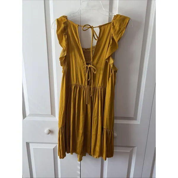 Free People Intimately Want Your Love Slip Dress Absinthe/Mustard Size Small - Image 5