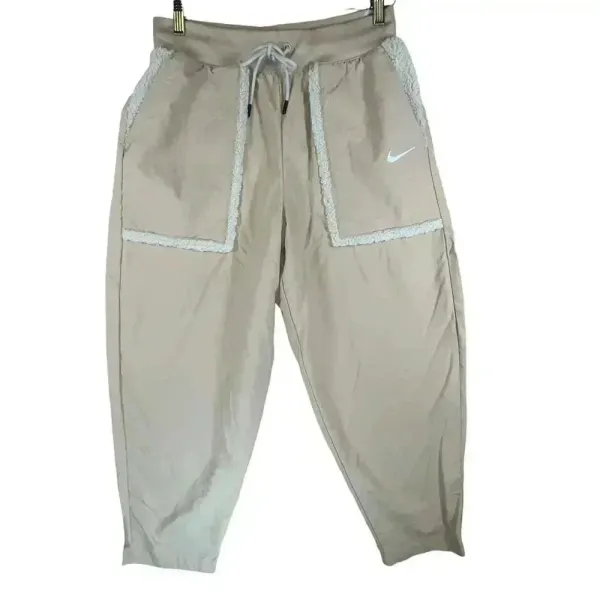 Nike Women’s Essential Woven Loose High Rise Curve Pants Shearling Pockets‎ Med - Image 2