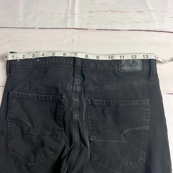 American Eagle Outfitters Women's Distressed Black Skinny Jeans Sz 4 - Image 3
