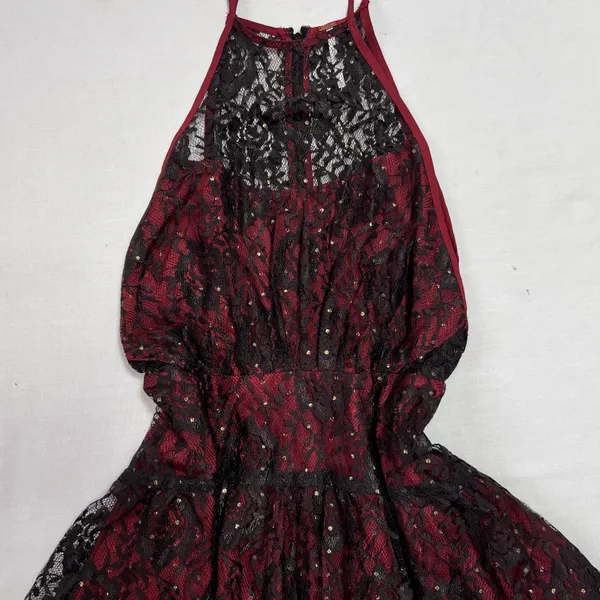 Wish Upon A Star Red and Black Dress - Image 2