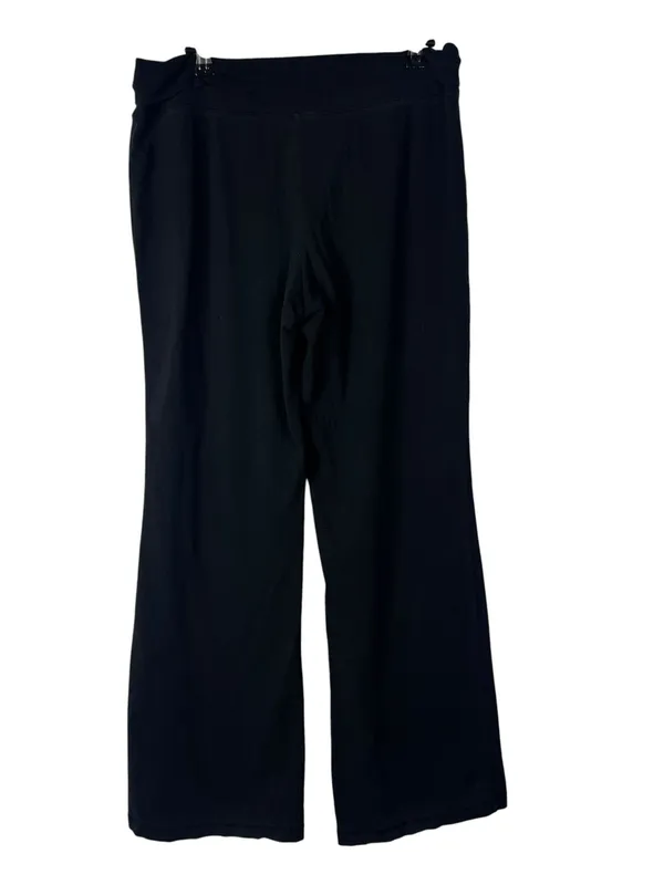 Tek Gear Black Foldover Flare Y2K Leggings M - Image 2