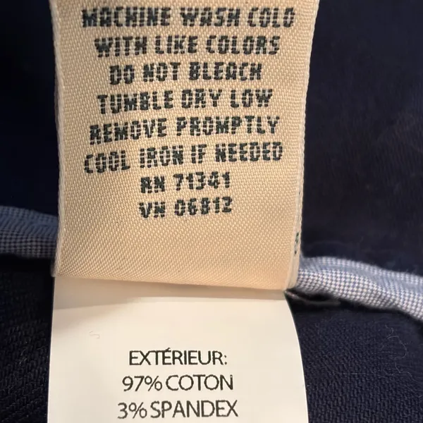 L.L.Bean Navy Blazer Jacket Women Medium Petite‎ Cotton Stretch Preppy Career - Image 12
