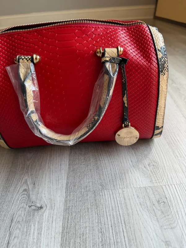 Red satchel bag - Image 2