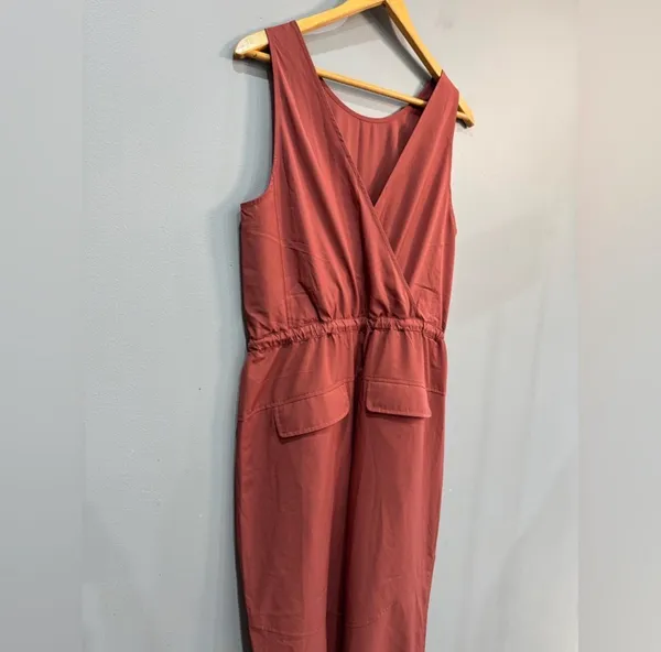 Coral Old Navy Drawstring Waist Jumpsuit Size M NWT - Image 4
