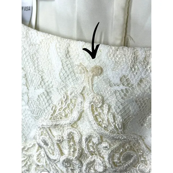 VIntage Scott McClintock 80s 90s Floral‎ Lace Short Sleeve Mini Dress Size 8 - Image 8