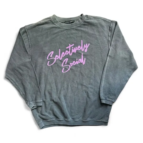 Lulusimon Studio Selectively Social Corded Oversized Boyfriend Sweatshirt L - Image 2