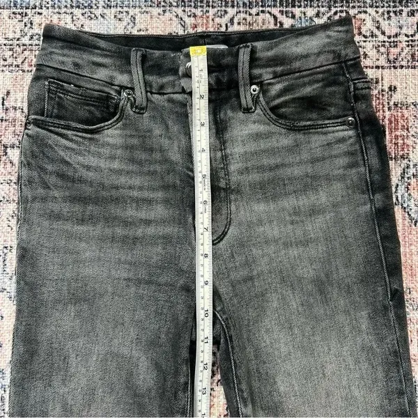 GOOD AMERICAN Good Legs Stovepipe Cigarette Denim Jeans in Black214 Size 2 - Image 8