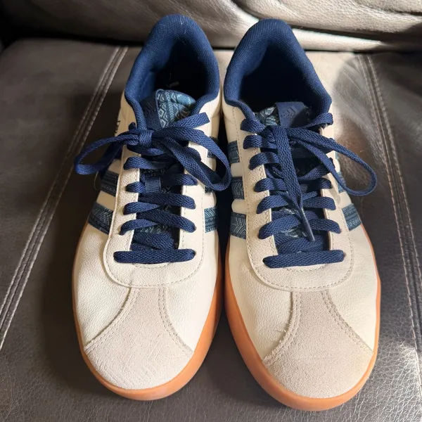 Adidas VL Court 3.0 Sneakers White Night Indigo Bandana Gum Bottom IH4809 Size 9 - Image 5