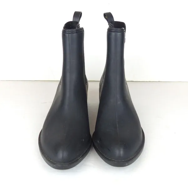 Jeffrey Campbell Stormy Chelsea Rain Boots Women 8 Black Matte Pointed Toe - Image 4