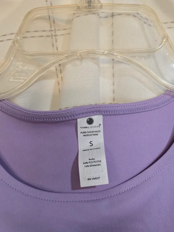 Yogalicious Pure Cloud Nicki Muscle Cropped Tank Top - Image 3