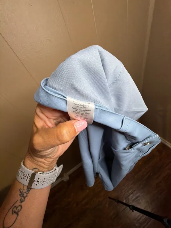 WeWoreWhat High-Rise Flare Faux Leather Shorts in Light Blue - Image 4