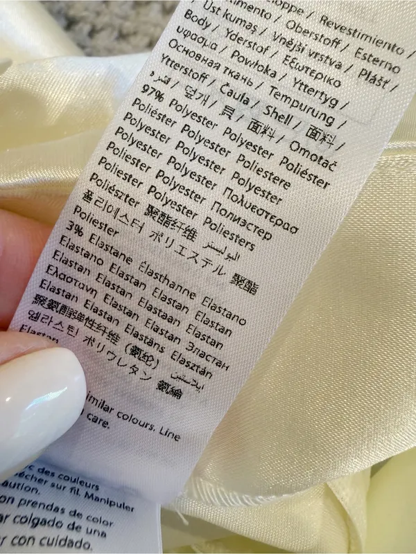 DANAE x NA-KD NWT Side Slit Satin Skirt in Light Beige Midi size‎ 38 Minimalist - Image 9