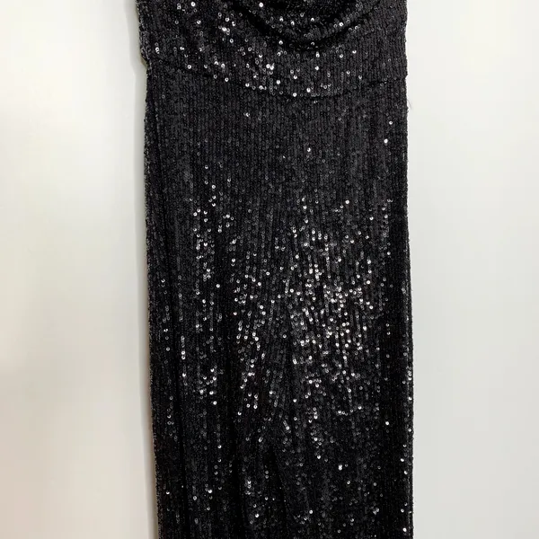 Nookie Black Sequin Flare Leg Jumpsuit One Piece Womens Size Small - Image 5