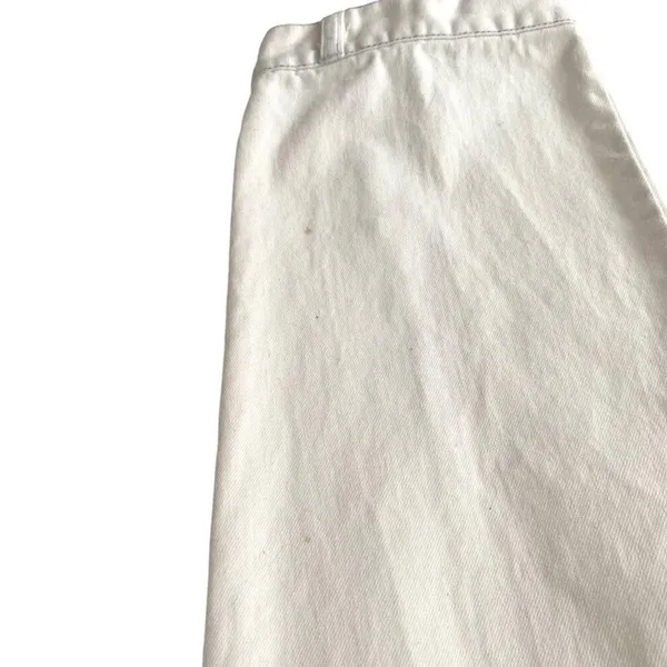 Marithe Francois Girbaud White Denim Capri Cropped Rainbow Embroidered Jeans 27 - Image 4