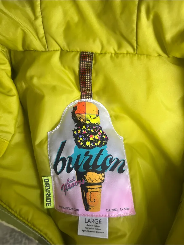 Burton Dry Ride Hooded Ski Snowboard Jacket Size Large - Image 11