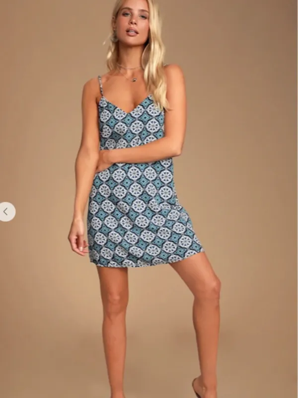 LULUS Flirty Vacation Resort Wear Casual Date Night Brunch Picnic Shift Dress - Image 2