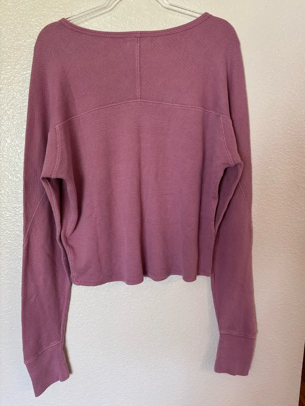FREE PEOPLE We The Free Jess Long Sleeve Top in Orchid - Image 3