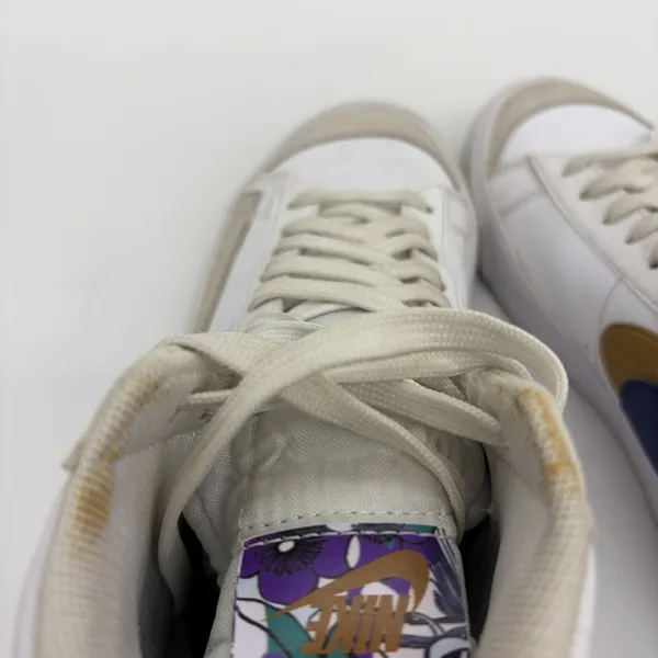 Nike Youth 6.5Y Womens 8 Blazer Mid '77 SE GS White Blue Void Gold‎ DD1847-102 - Image 12