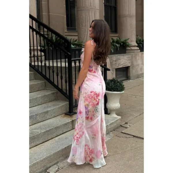 FOR LOVE & LEMONS Lisa Maxi Dress in Pink Size Large - Image 3