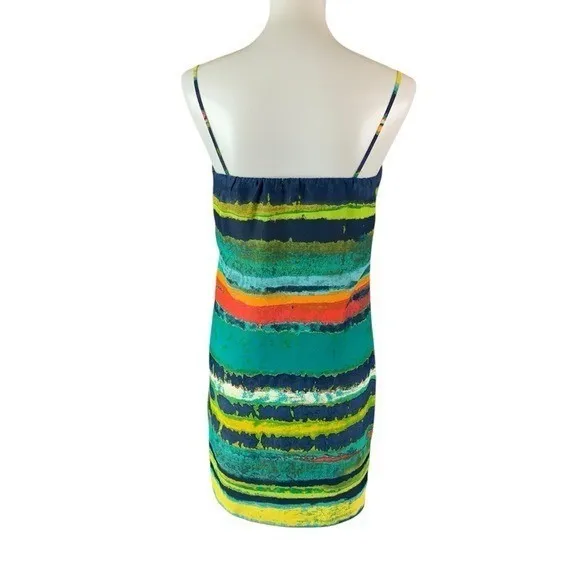 Rachel Rachel‎ Roy Multicolor Striped Asymmetrical Draped Dress Medium - Image 4