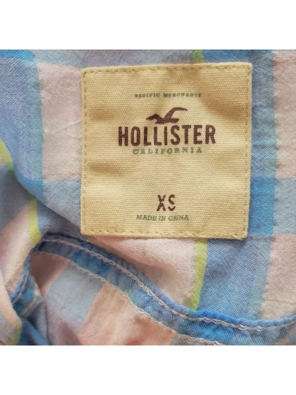 Hollister Plaid Button Up Top Women Extra Small - Image 5