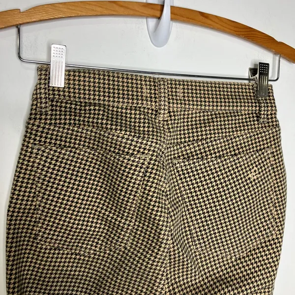 DL1961 Mara straight tan black houndstooth jeans womens size 24 business‎ casual - Image 5