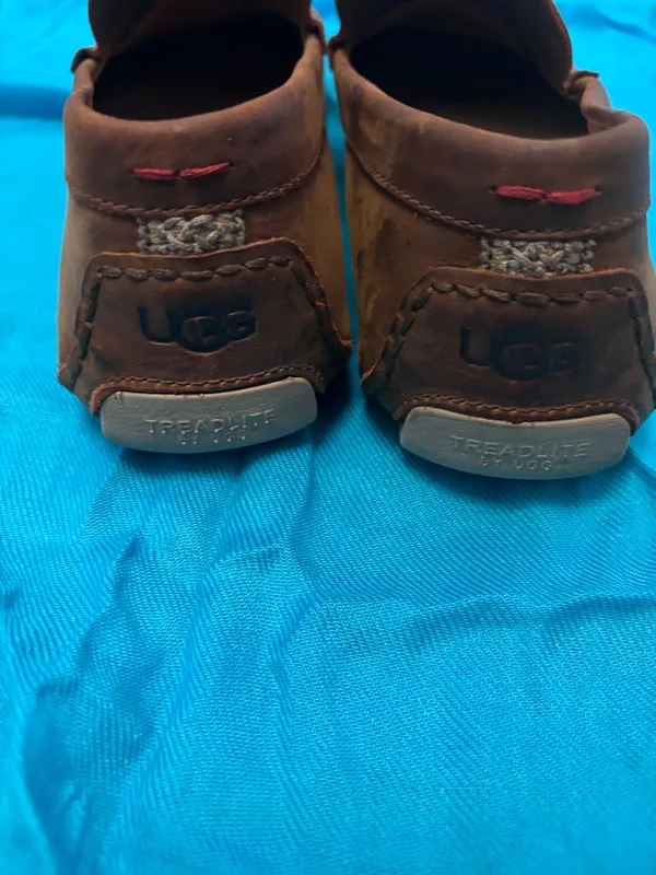 UGG  Brown Leather Treadlite Loafers  size 9 - Image 7