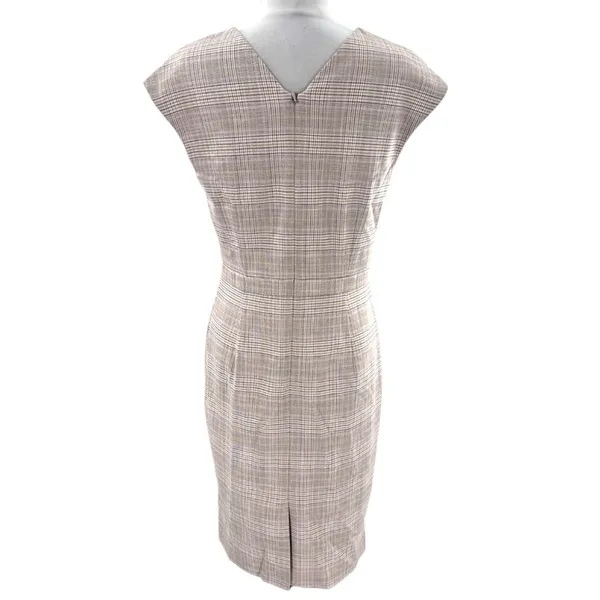 NWT Ann Taylor plaid v neck sheath dress purple‎ sz 4 - Image 8