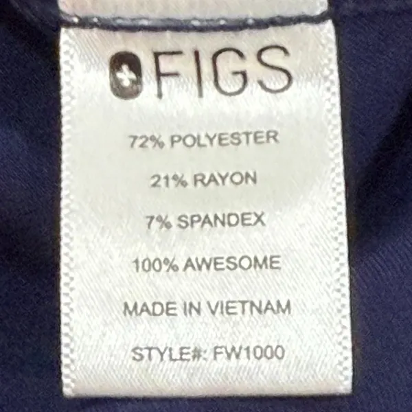 FIGS Catarina One Pocket‎ Scrub Top Blue PO 1801 Small Nurse Healthcare Uniform - Image 5