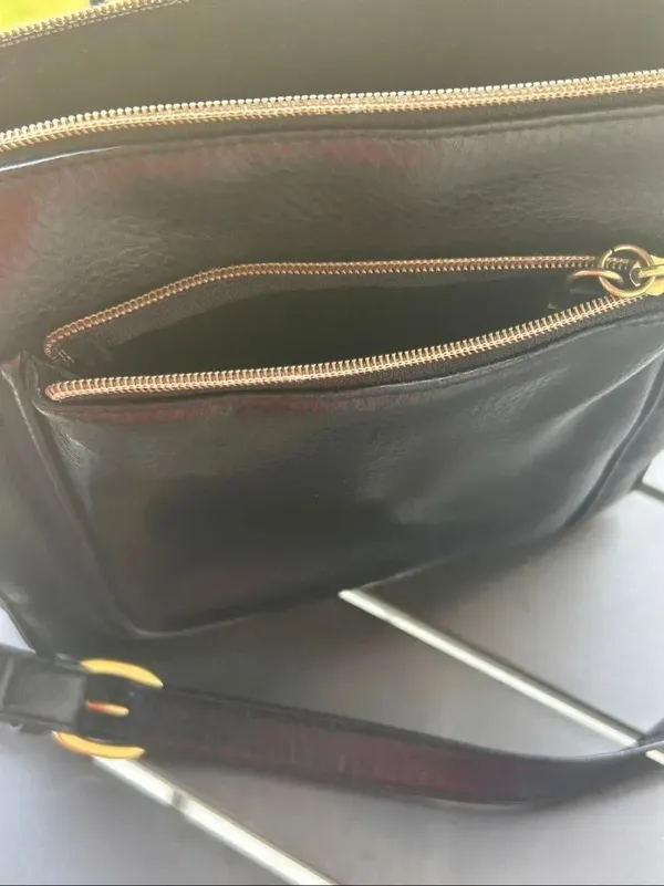 Relic Black Pebbled Leather Crossbody Bag - Image 4