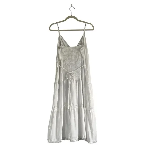 Frankies Bikinis x PINK Indiana tiered Midi Dress White XL Romantic lace prairie - Image 4