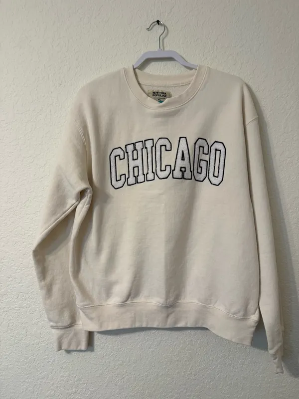 Cream 'CHICAGO' Crewneck Sweatshirt - Image 5