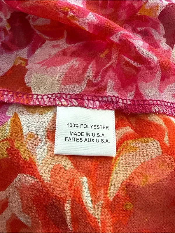 Misa Los Angeles One Shoulder Chiffon Ruffle Blouse Size Small - Image 5