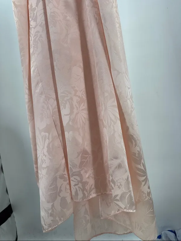 Neiman Marcus Mary McFadden light pink Ribbed Bodice Floral Slip Chemise nighty - Image 5