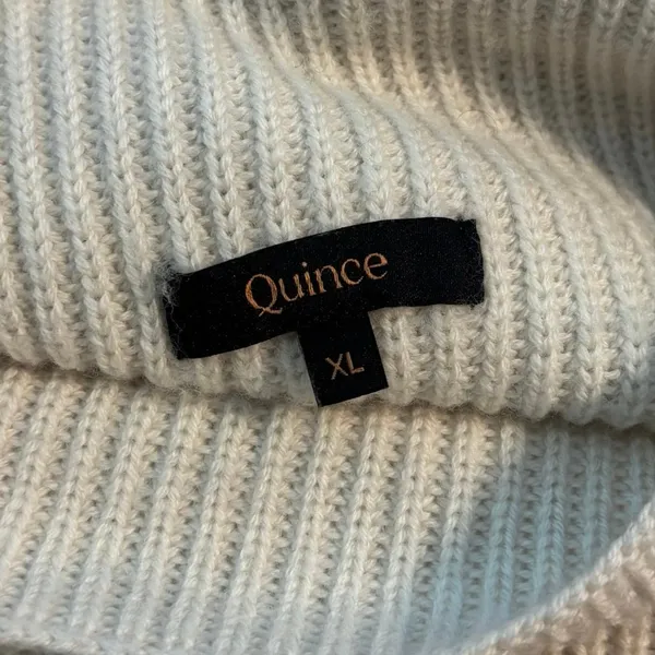 Quince Size XL Sweater Dress Australian Merino Wool Turtleneck Heather Bone - Image 5