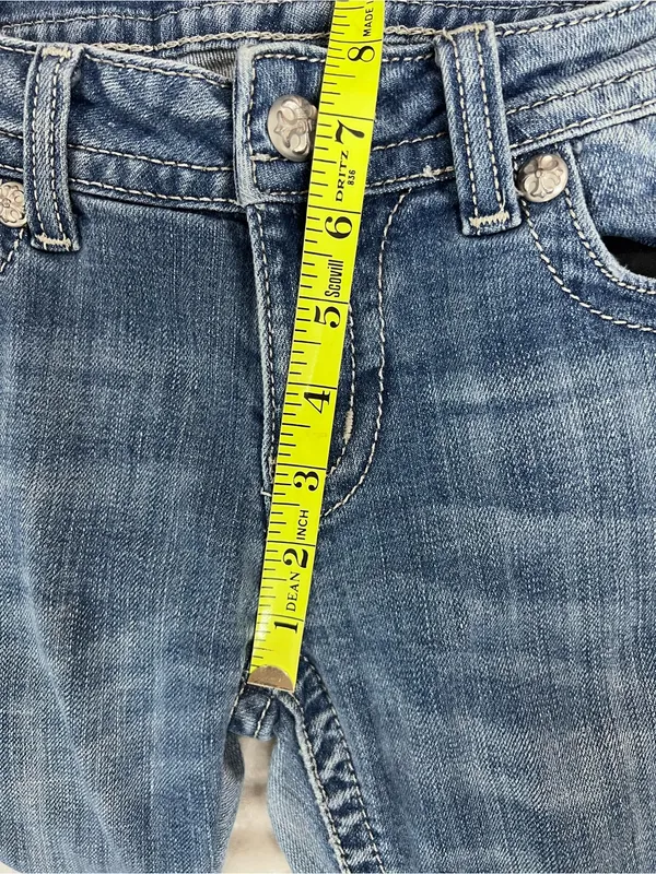 Miss Me bootcut Star-Embellished Jeans Designer Americana 4th of July size 28 - Image 10
