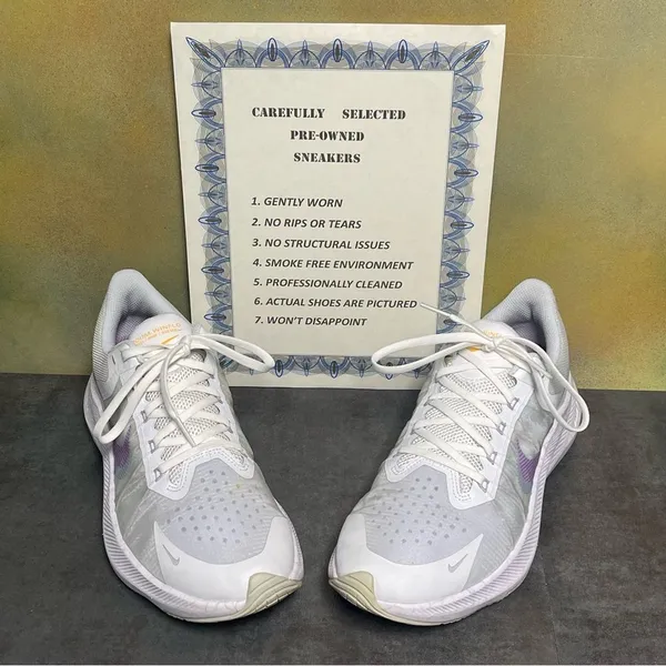 Nike Air Zoom Winflo 8 Women's Grey / White / Violet Sneakers Size 9 - Image 2