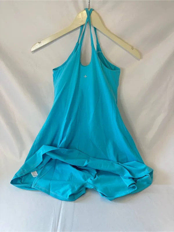 Halara SoftlyZero Plush Blue Tennis Dress w/ Built-In Shorts Women’s S NWT - Image 3