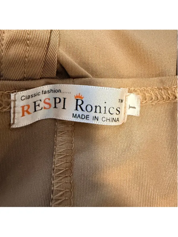 Respi Ronics Women's Draped Surplice Top – Taupe Brown Size L (b10) - Image 6