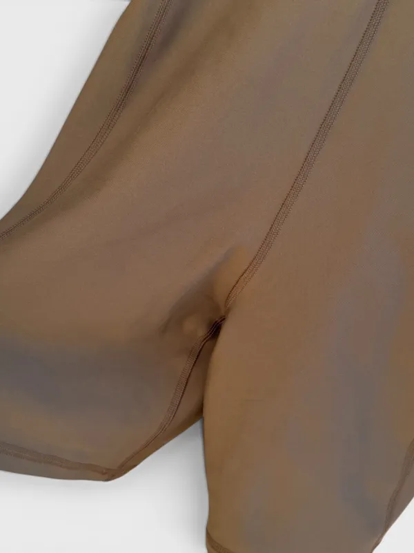 Abercrombie YPB ScuptLUX Short Bodysuit Taupe Brown - Image 5