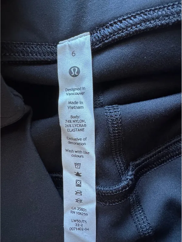 Lululemon Instill High Rise 25” Black Size 6 NWOT - Image 4