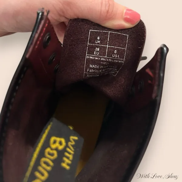 EUC Dr. Martens 1460 SMOOTH LEATHER LACE UP BOOTS - Cherry Red - Image 7