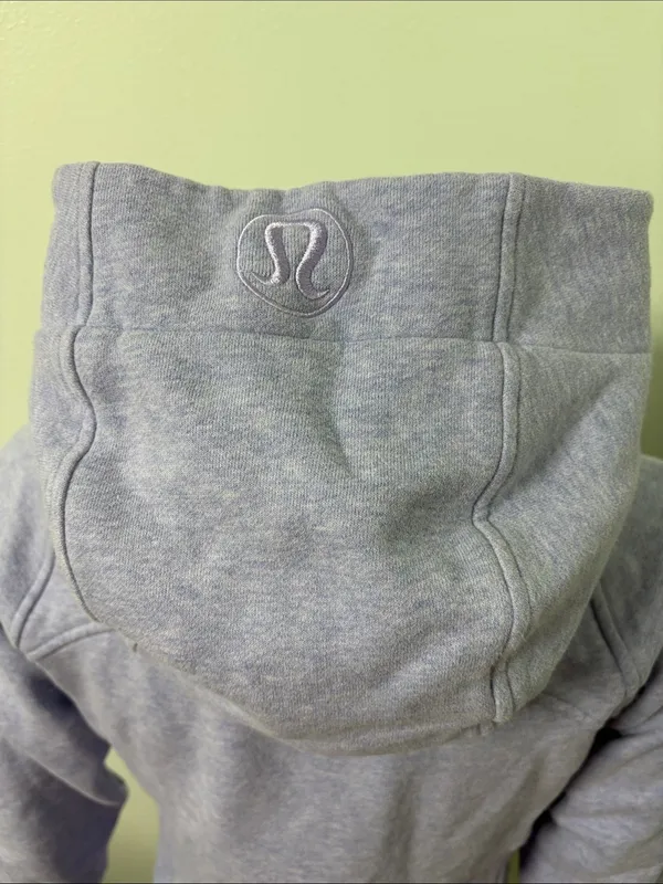 Lululemon Heathered Lavender Dusk Light Purple Cotton Scuba Hoodie size 6 - Image 10