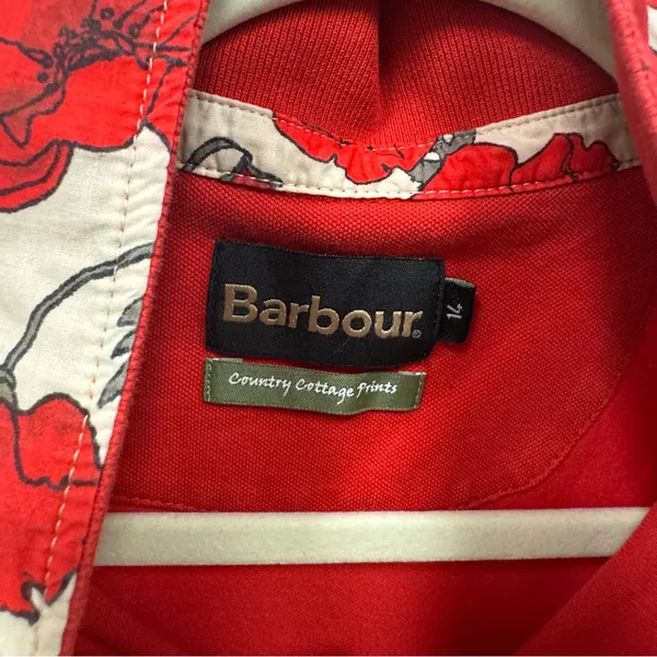 Barbour Women’s Classic Red Polo T-shirt Shirt Cotton‎ Sz 10 - Image 7