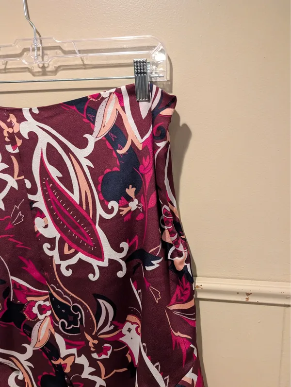Banana Republic Faux Wrap Purple Pink Skirt - Image 5