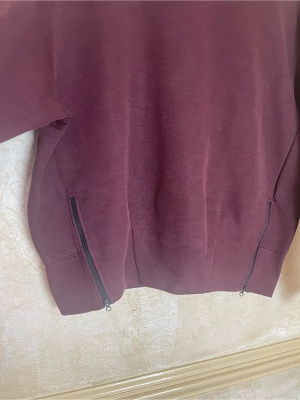 Nike Sportswear Tech Fleece Style Crewneck Sweatshirt Maroon Burgundy Sz S - Image 6