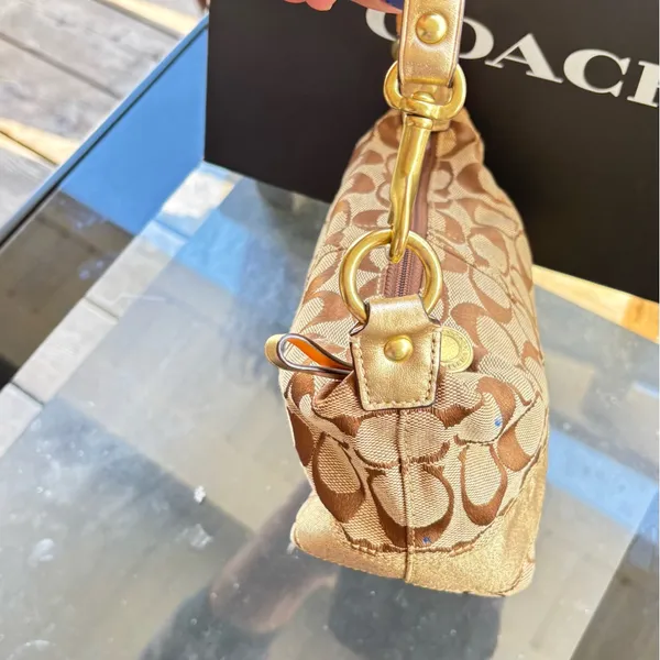 Coach Brown and Tan Women's Vintage Bag - Image 10