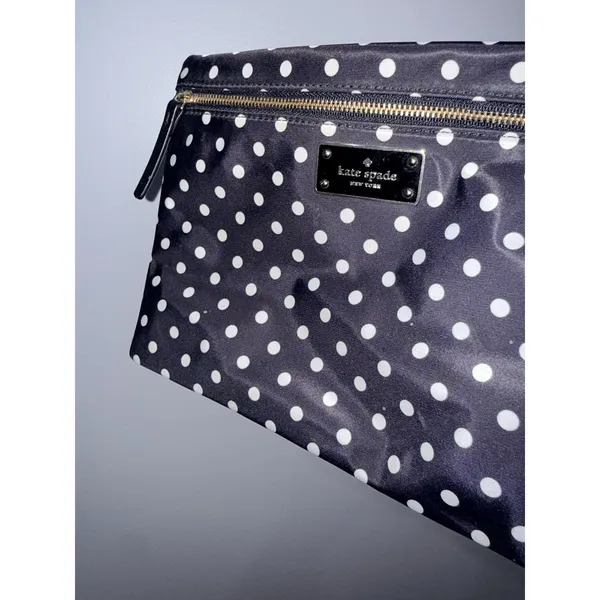 Kate‎ Spade Drewe Polka Dot Envelope Zipper Clutch Pouch Bag 10x7" V - Image 2