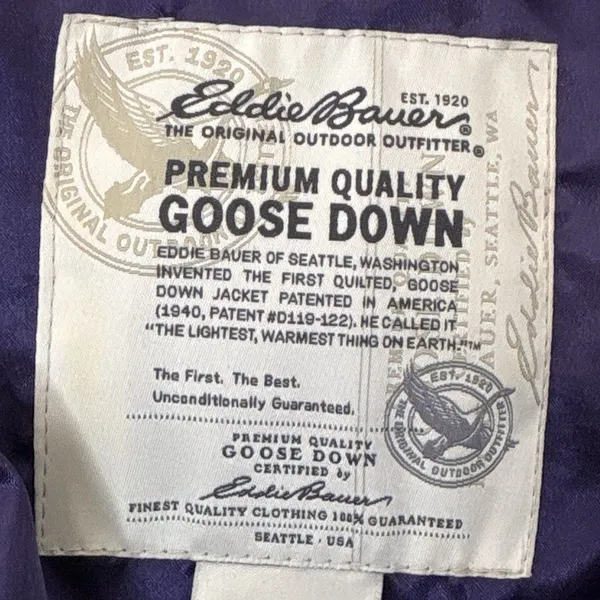 Eddie Bauer - Purple GOOSE DOWN Winter Puffer Coat - Womens Small - Image 11